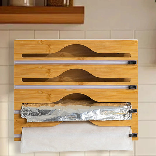 WrapNeat™ Bamboo Kitchen Wrap Station