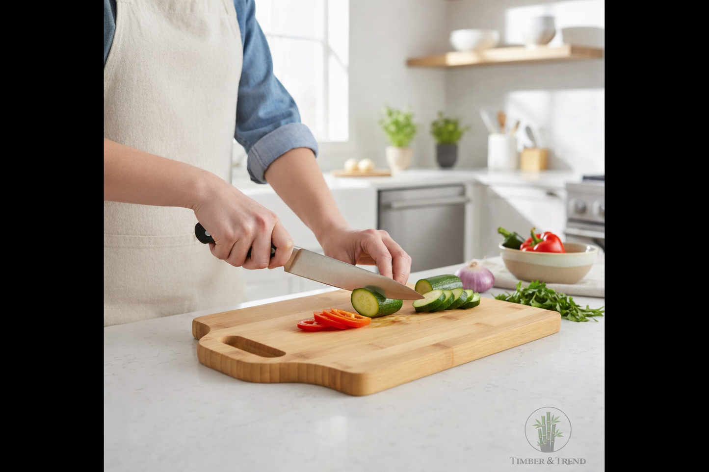 Bamboo Cutting Board 15 X 10 Combines Functionality with Craftsmanship