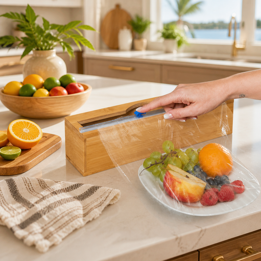 WrapNeat™ Bamboo Kitchen Wrap Station