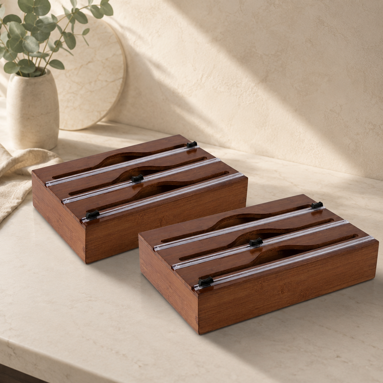 WrapNeat™ Bamboo Kitchen Wrap Station