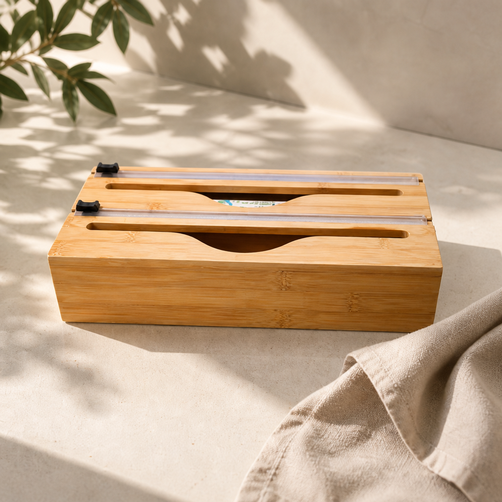 WrapNeat™ Bamboo Kitchen Wrap Station