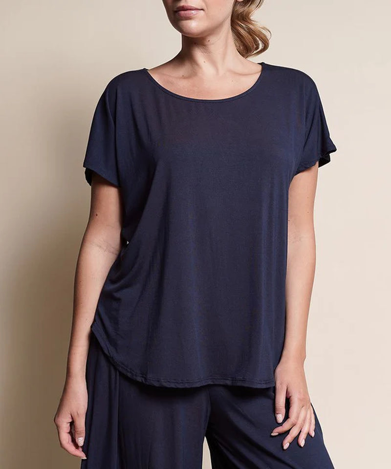 Organic Bamboo Dolman Sleeve Top | Soft Relaxed Fit Tee (Mocha)