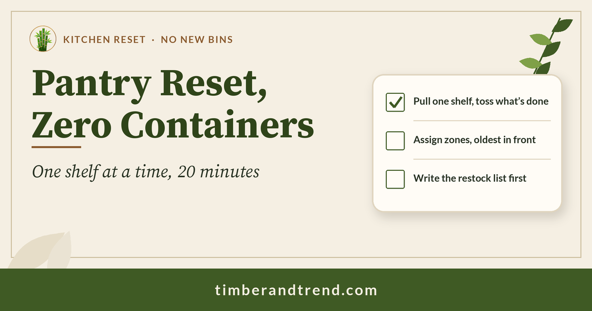 Pantry Reset Without Buying a Single Container