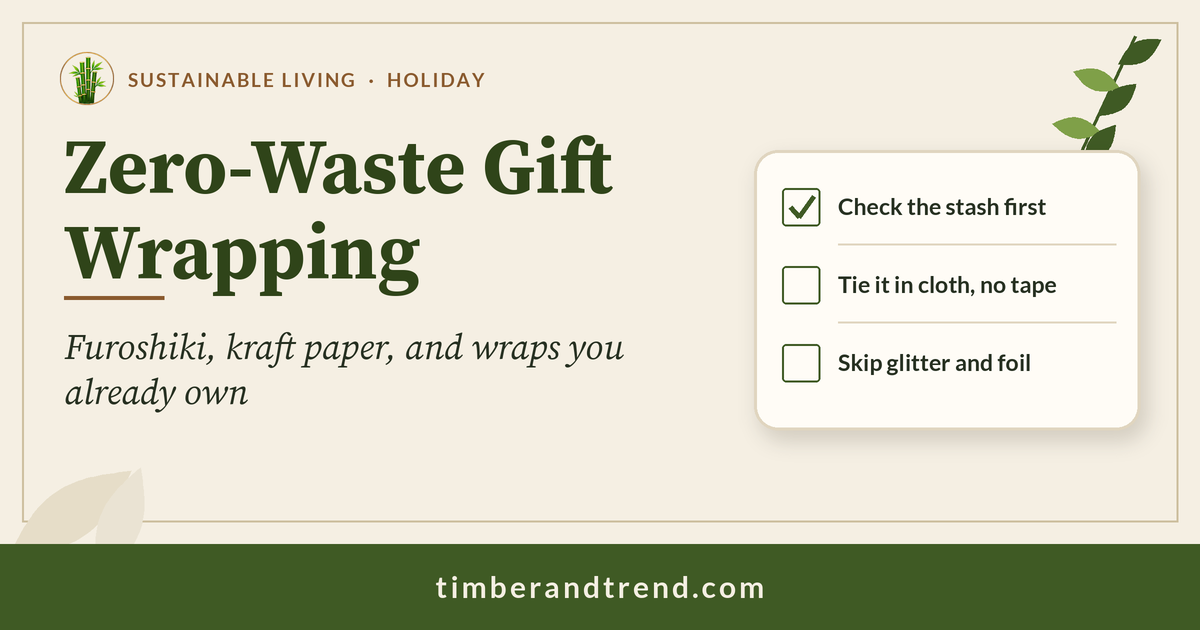Zero-Waste Gift Wrapping: Furoshiki, Kraft Paper, and Wraps You Already Own